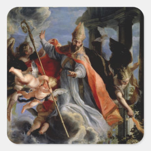 The Triumph of St. Augustine 1664 Square Sticker