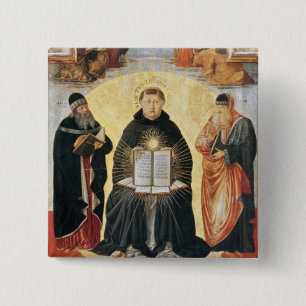 The Triumph of St. Thomas Aquinas 15 Cm Square Badge