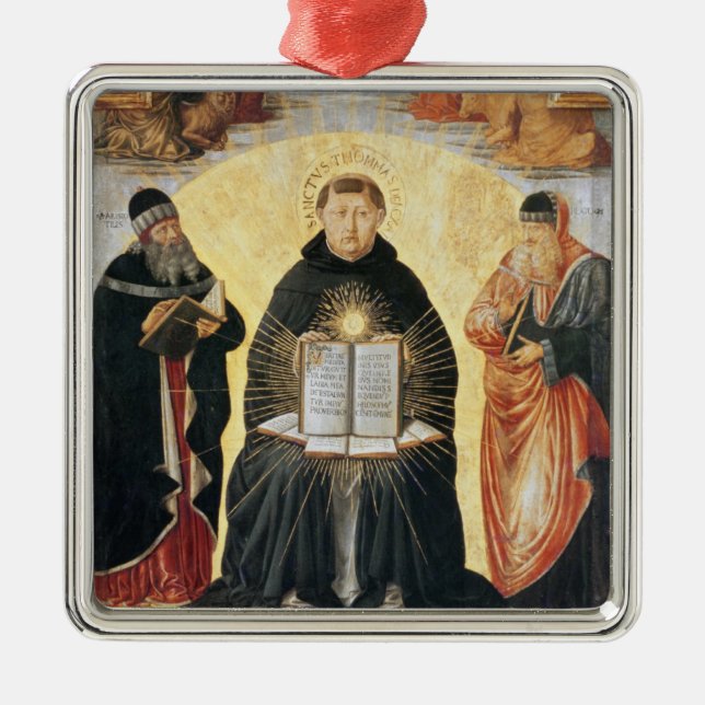 The Triumph of St. Thomas Aquinas Metal Tree Decoration (Front)
