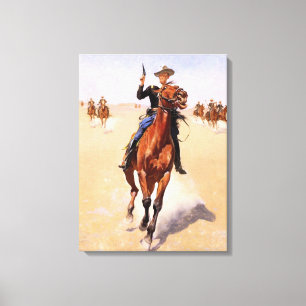 The Trooper by Frederic Remington Canvas Print