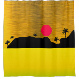 The Tropical Island Shower Curtain