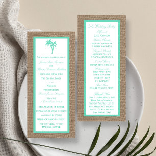 The Tropical Palm Tree Beach Wedding Collection Programme