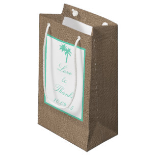 The Tropical Palm Tree Beach Wedding Collection Small Gift Bag
