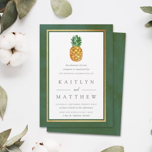The Tropical Pineapple Wedding Collection Invitation (Creator Uploaded)