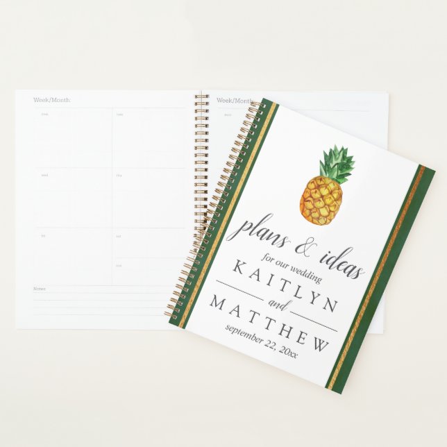 The Tropical Pineapple Wedding Collection Planner (Display)