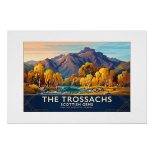 The Trossachs, Scotland Travel Poster