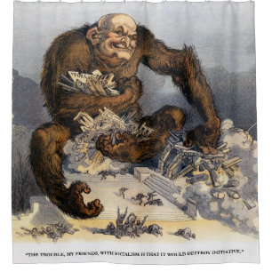 The Trouble with Socialism 1910 Shower Curtain