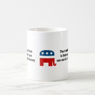 The trouble with socialism is coffee mug