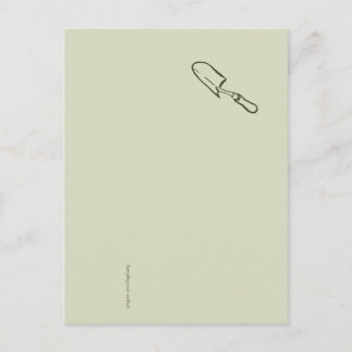 The Trowel -Botanists Pause- Minimalist Holiday Postcard