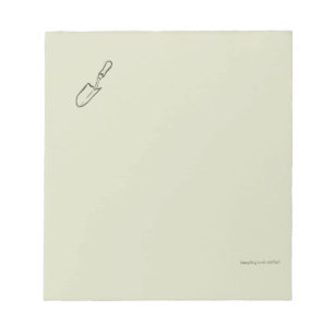 The Trowel -Botanists Pause- Minimalist Notepad