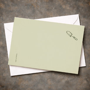 The Trowel -Botanists Pause- Minimalist Stationary