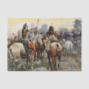 “The Truce” Western Art by Charles M Russell Tissue Paper