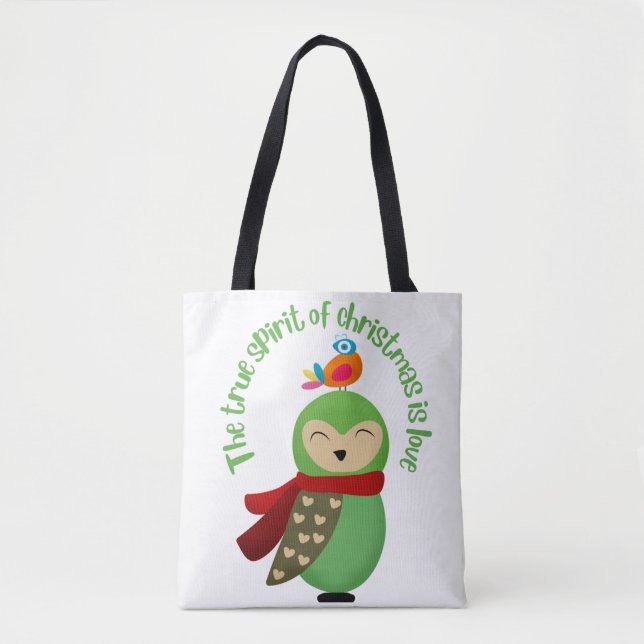 THE TRUE SPIRIT OF CHRISTMAS IS LOVE HELLO 2022 TOTE BAG (Front)