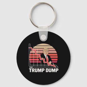 The Trump Dump Funny Anti Trump Stock Market Crash Key Ring