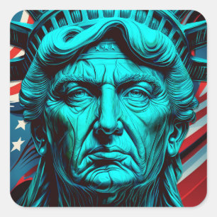 The Trump of Liberty:Symbol of American Greatness Square Sticker