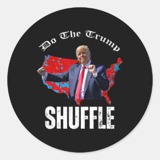 The Trump Shuffle Trump Elaine Dance Gif Trump Dan Classic Round Sticker