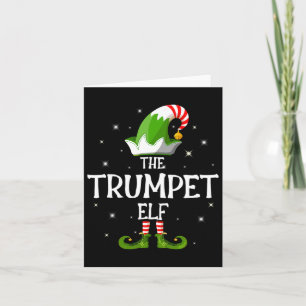 The Trumpet Elf Family Matching Group Christmas Card