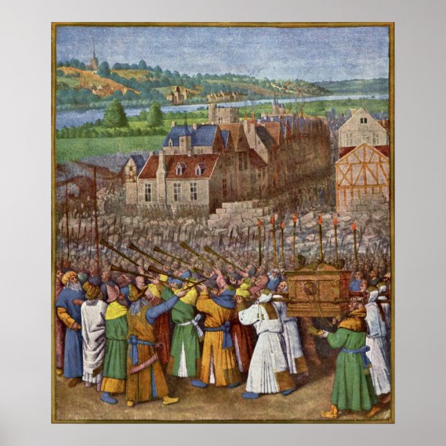 The Trumpets of Jericho by Jean Fouquet Poster (Front)