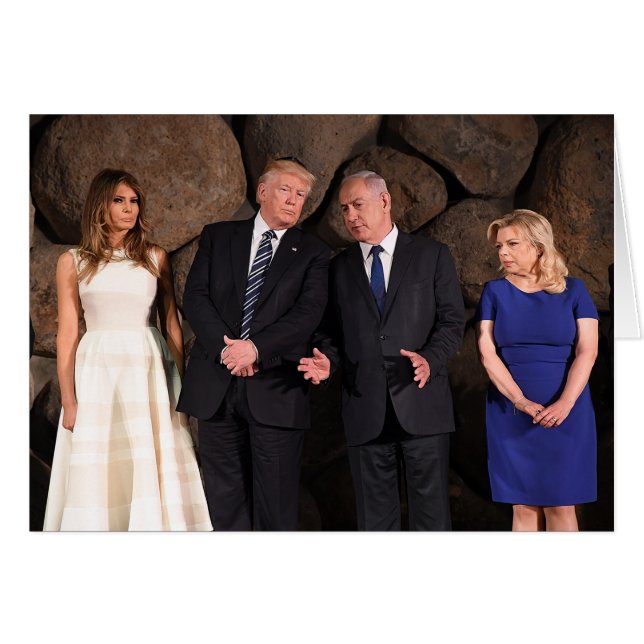 The Trumps & Netanyahus At Yad Vashem In Israel (Front Horizontal)