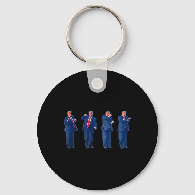 The Trumpty Dance Trump Dancing 4th Of July  Key Ring (Front)