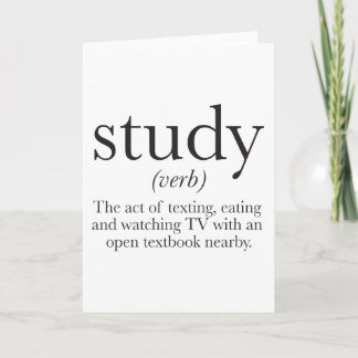 The truth about studying card