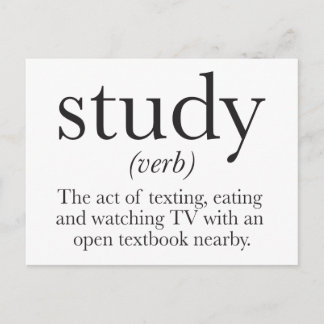The truth about studying postcard