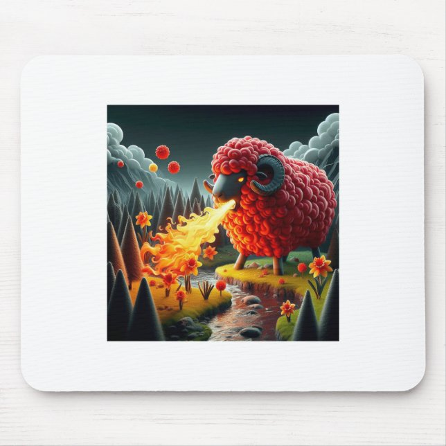 The Truth About The Welsh Dragon Sticker  Mouse Mat (Front)