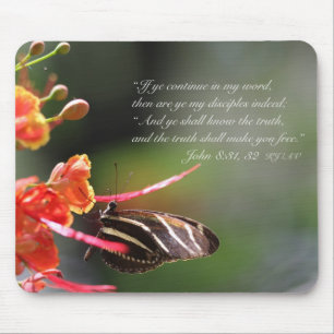 The Truth Shall Set you Free Mousepad (Poinciana)