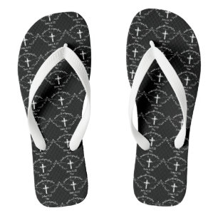 The Truth Will Set You Free John 8:32 Black Unisex Flip Flops