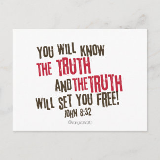 The truth will set you free! postcard