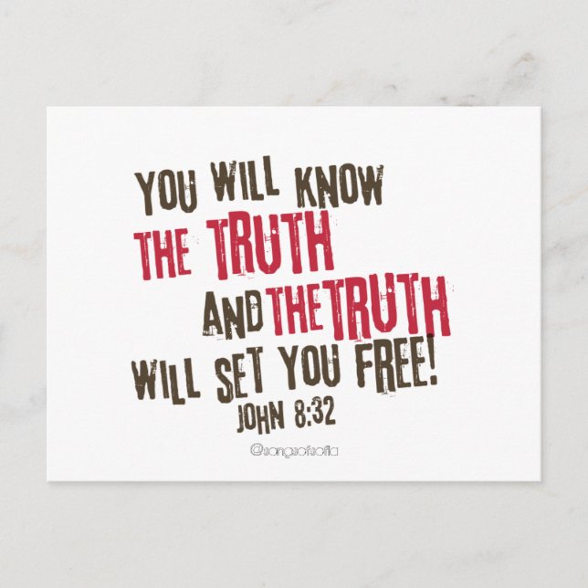 The truth will set you free! postcard (Front)
