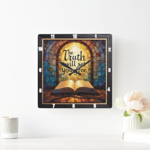 The Truth will set you free Square Wall Clock