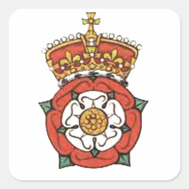 The Tudor Rose Square Sticker (Front)