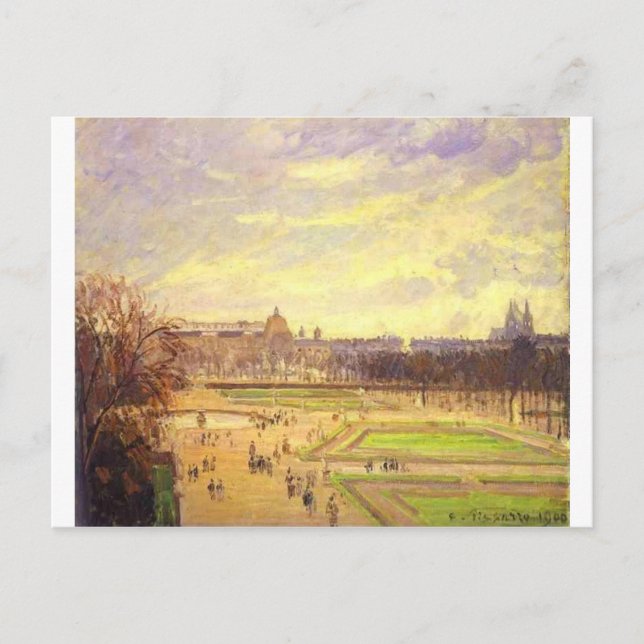 The Tuileries Gardens 2 by Camille Pissarro Postcard (Front)