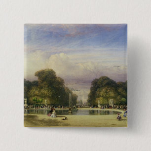 The Tuileries Gardens, with the Arc de Triomphe in 15 Cm Square Badge
