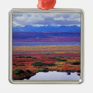 The tundra of Denali National Park in the late Metal Tree Decoration