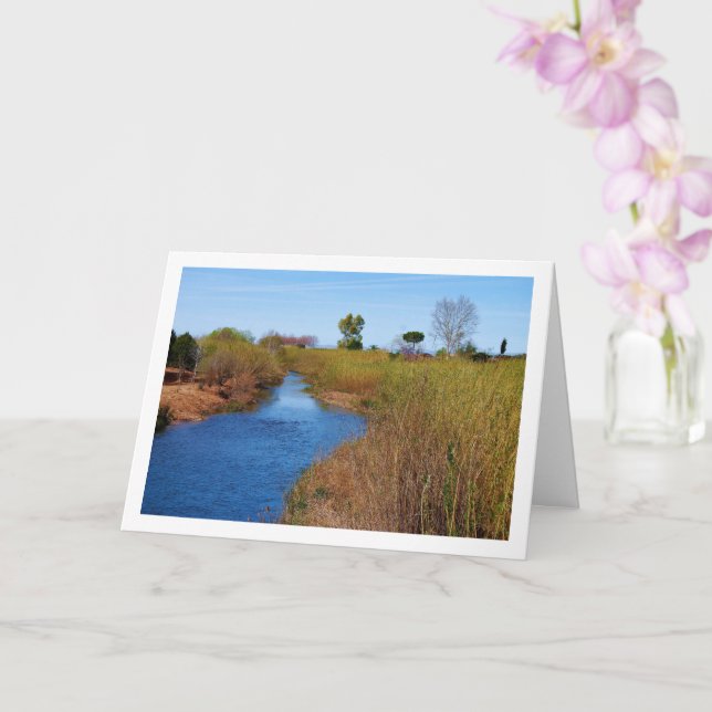 The Turia River at Riba-roja de Túria, Spain Card (Orchid)