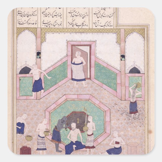 The Turkish Bath Square Sticker (Front)