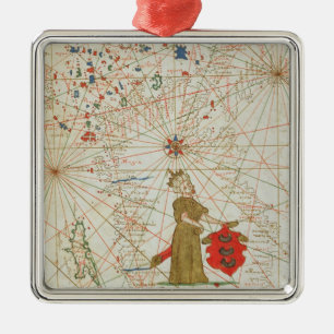 The Turkish Empire, from a nautical atlas, 1646 Metal Tree Decoration