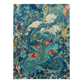 The Turquoise Garden of Soul Growth Spiritual Post Poster