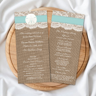 The Turquoise Sand Dollar Wedding Collection Programme