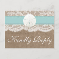 The Turquoise Sand Dollar Wedding Collection RSVP
