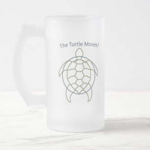 The Turtle Moves! Frosted Glass Beer Mug