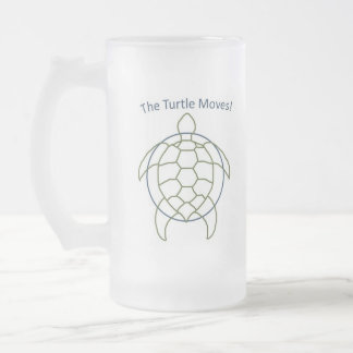 The Turtle Moves! Frosted Glass Beer Mug