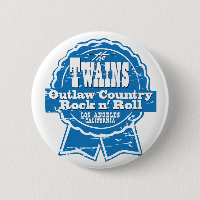 The TWAINS beer drinkin' button! 6 Cm Round Badge (Front)
