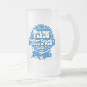 The TWAINS Beer Drinkin' Device! Frosted Glass Beer Mug