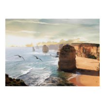 The Twelve Apostles beach view Australia Poster