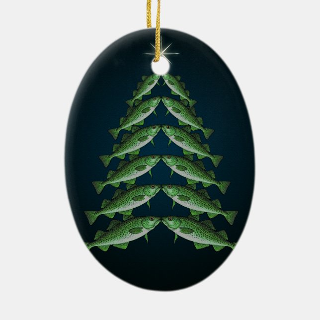 The Twelve Cods of Christmas oval ornament (Back)