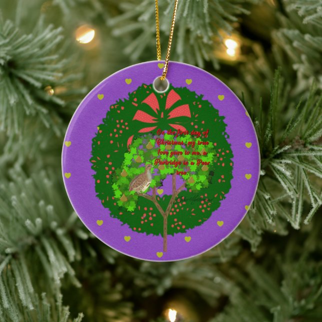 The Twelve Days of Christmas Collection: Day One Ceramic Tree Decoration (Tree)