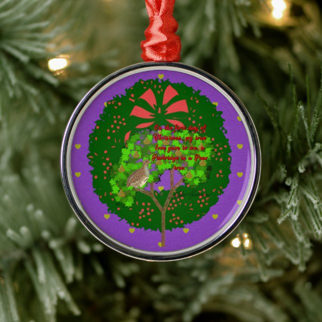 The Twelve Days of Christmas Collection: Day One Metal Tree Decoration (Tree)